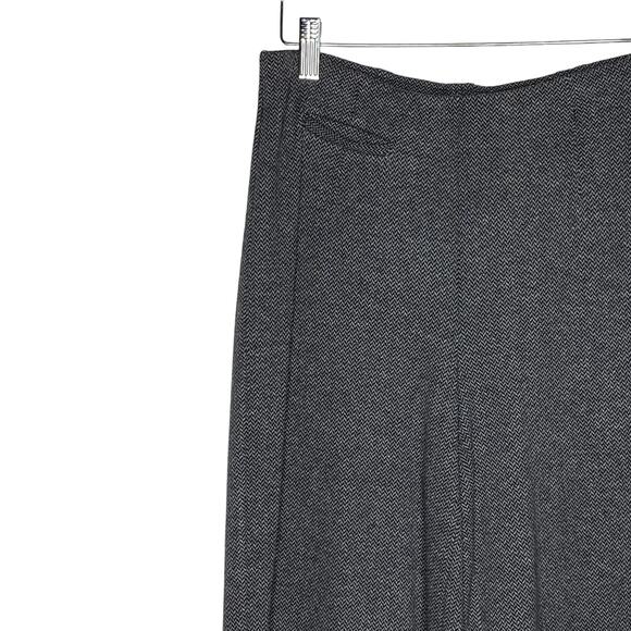 J Jill Womens Size XS Black Gray Ponte Pants Wide Leg Elastic Waist Herringbone - Picture 2 of 9